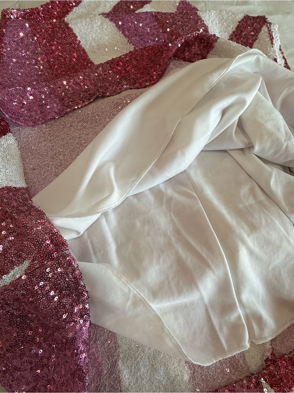 B. DARLIN NWT Sequin Halter Maxi Dress Pink White Size 3/4 Prom Pageant - Picture 11 of 12
